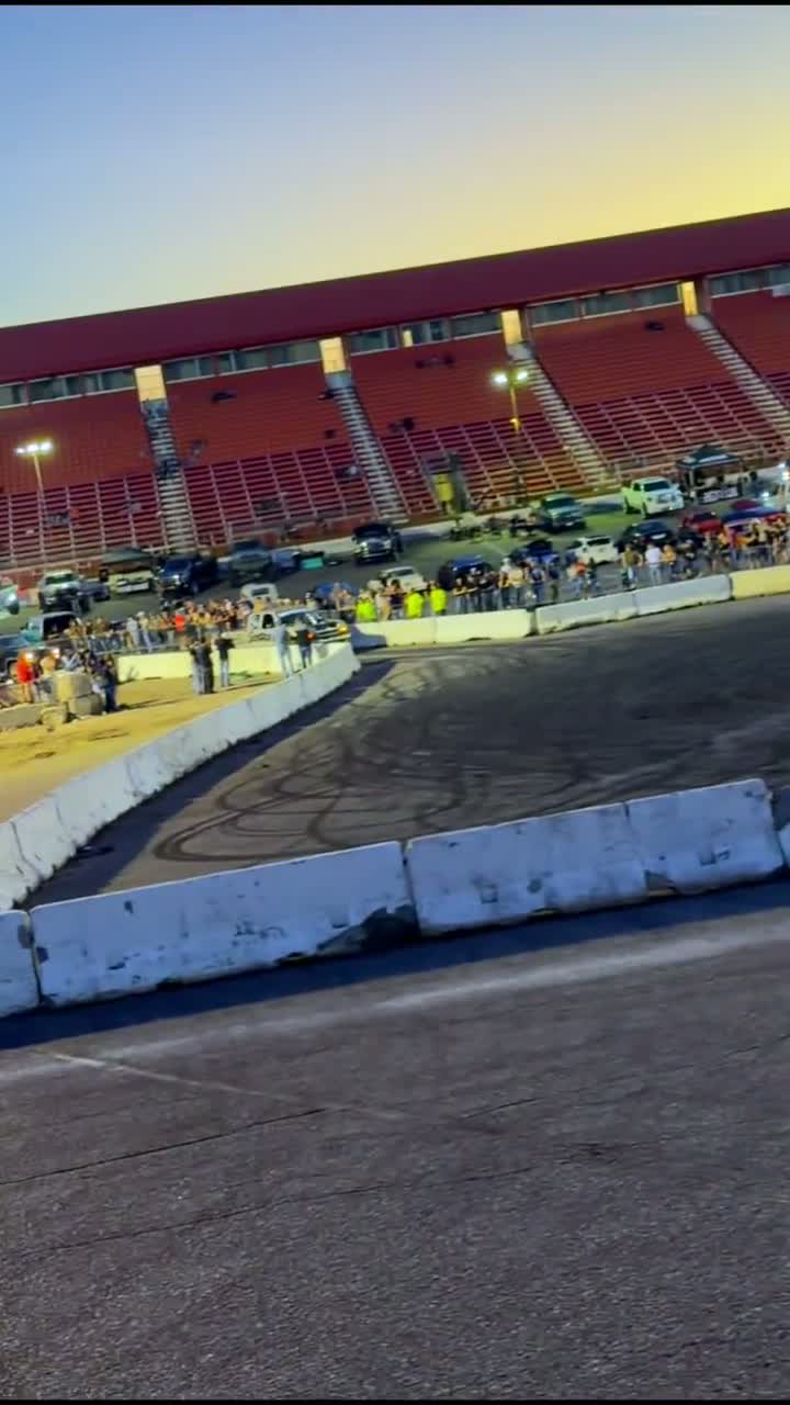 Elko Speedway at sunset during Night Lights