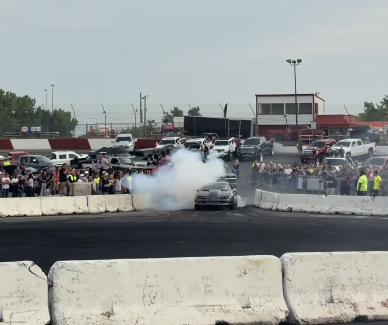 The burnout pit at Elko Speedway.
